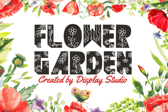 Flower Garden: A Distinctive Display Font for Creative Projects