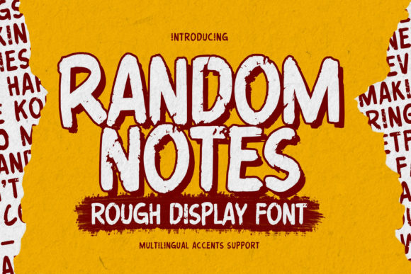 Random Notes: The Handmade Rough Display Font for Authentic Branding